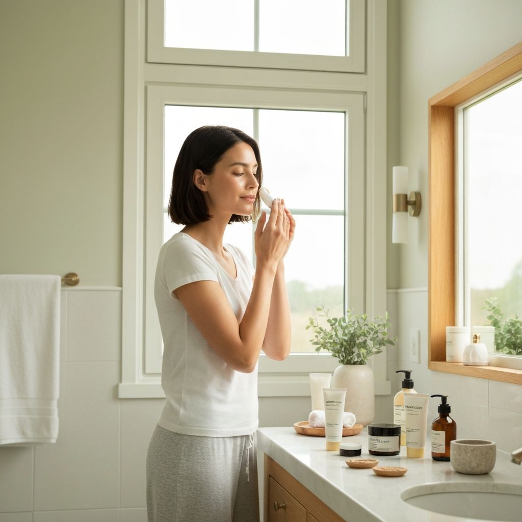 Rutina de cuidado facial matutina